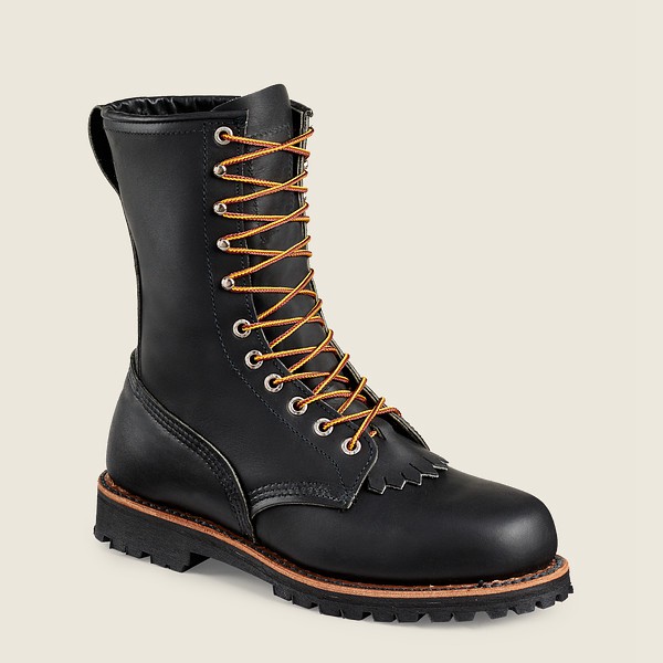 Womens Red Wing Loggermax - 9-inch Soft Toe - Made To Order - Work Boots Black - DGW196054